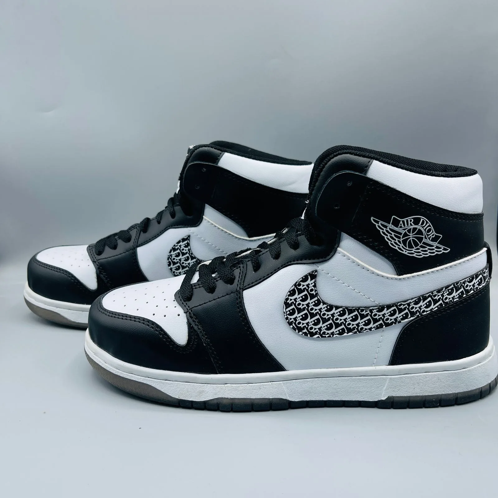 Dunk High-inspired Black/White shoes | 13D Black