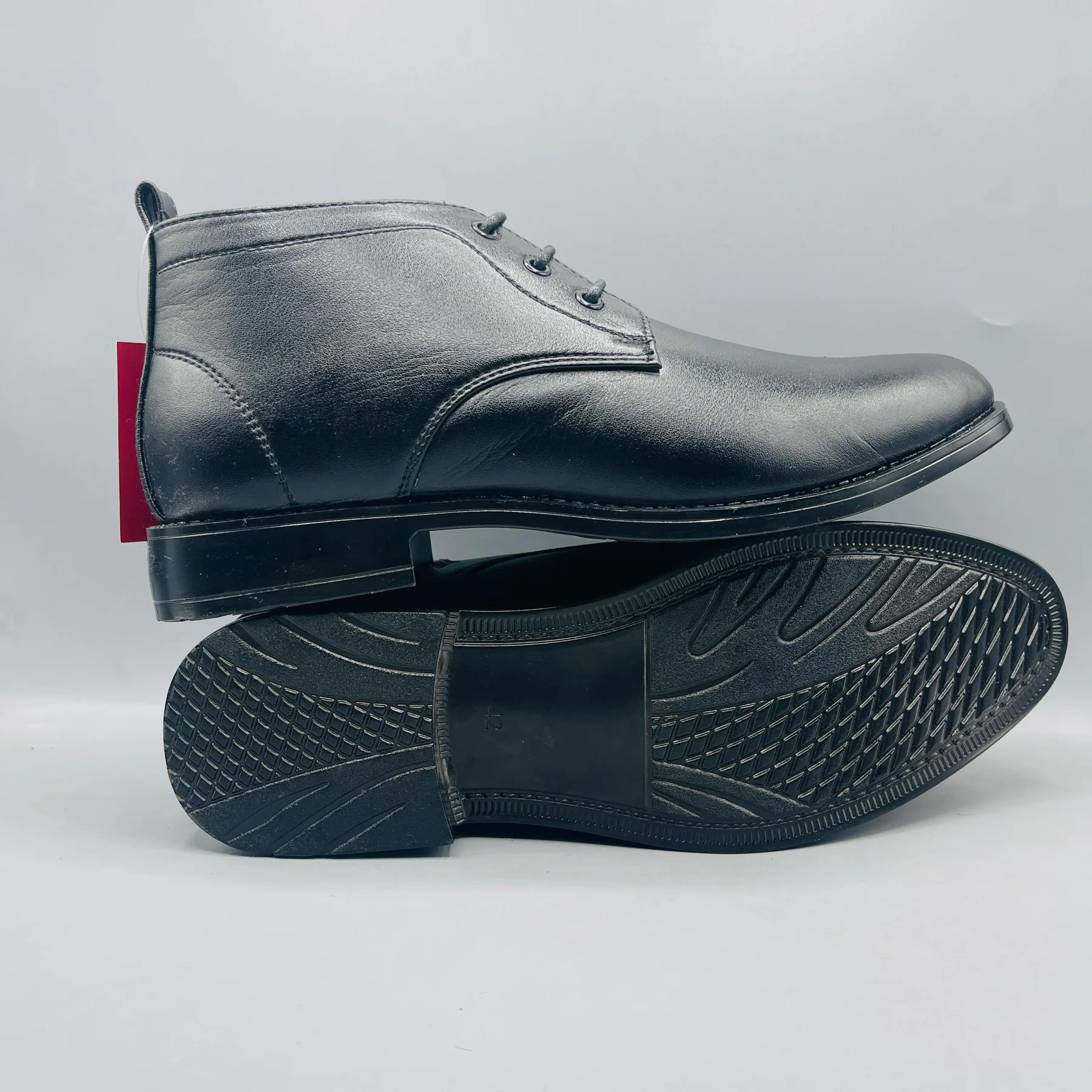 Classic Black Leather Derby Boots | 2269NL