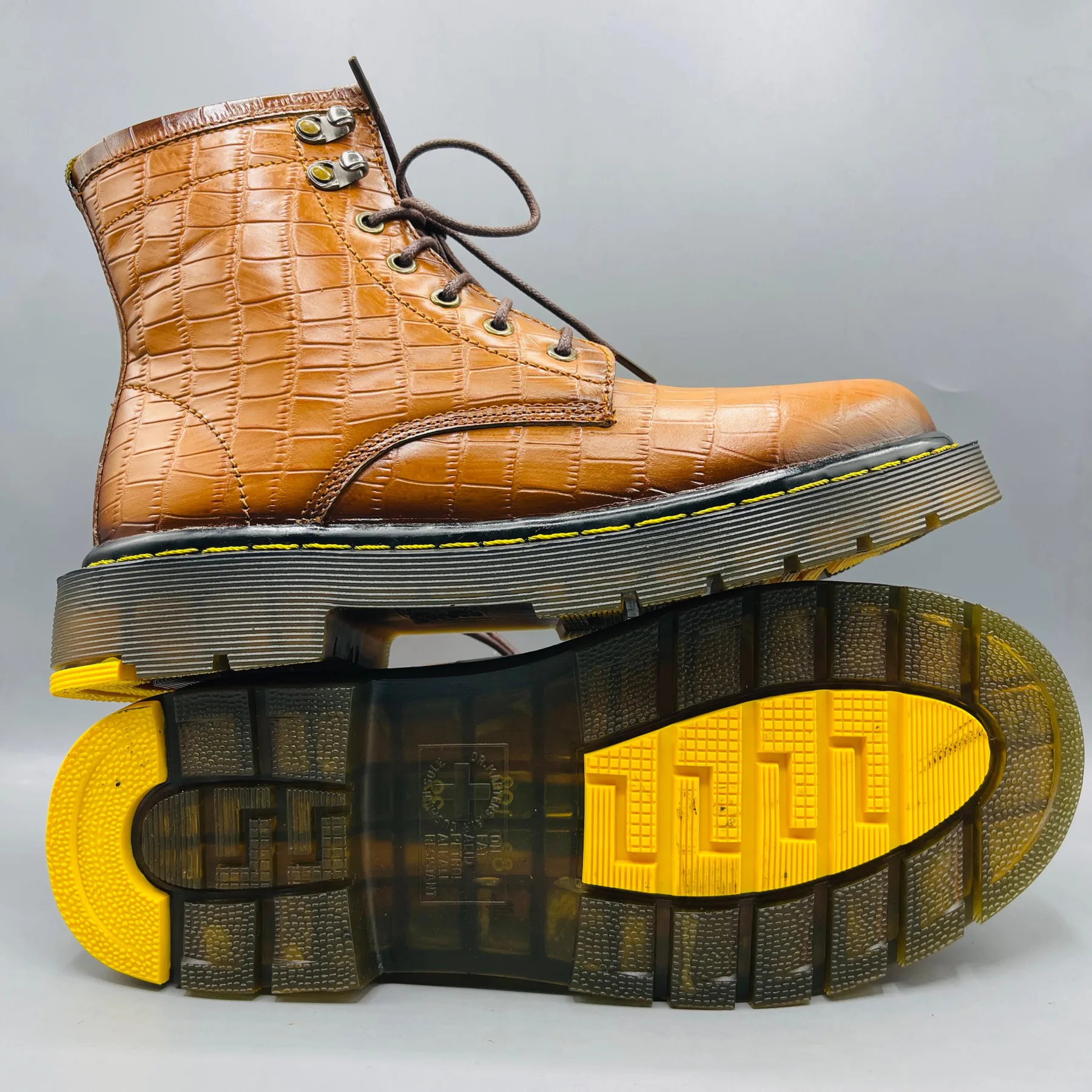 Dr. Martin Inspired Double sole shoes- L101 Tan